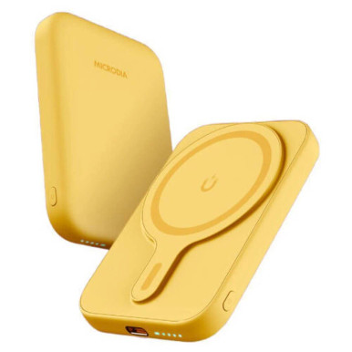 MICRODIA 35W Snappower anchor Magnetic Power Bank 10,000mAh (Yellow)