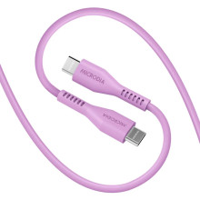 MICRODIA Fruitywire Liquid Silicon PD100W 2.6m USB-C to USB-C Cable (Lavender)