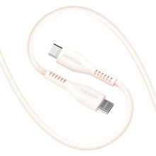 MICRODIA Fruitywire Liquid Silicon PD100W 1.3m USB-C to USB-C Cable (Pearl White)
