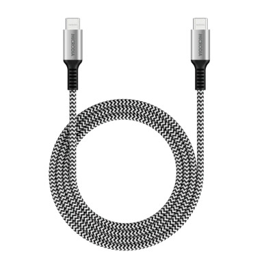 MICRODIA ExeCable Tweed PD240W 1.0m USB-C to USB-C Cable (Zebra)