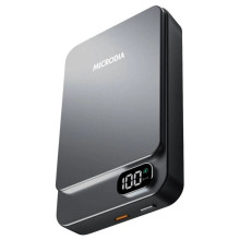 MICRODIA 35W Snappower Alumaire Magnetic Power Bank 10,000mAh (Charcoal)