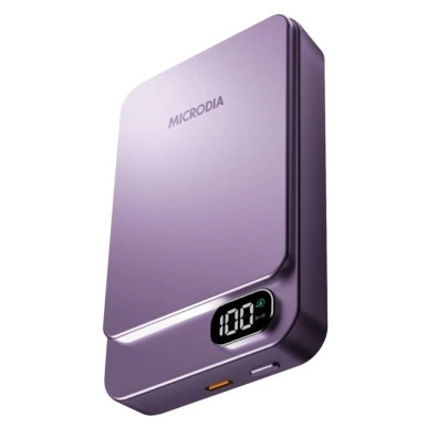 MICRODIA 35W Snappower Alumaire Magnetic Power Bank 10,000mAh (Purple)