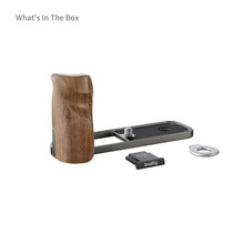 SmallRig 5394 L-Shaped Mount Plate with Wooden Handle for FUJIFILM X half (Charcoal Silver)