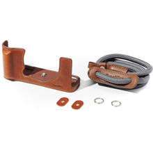SmallRig 5449 Leather Half Case Kit for FUJIFILM X-E5 (Brown)
