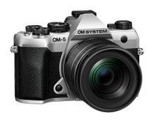 OM SYSTEM OM-5 Mark II Mirrorless Camera with 12-45mm f/4 Lens (Silver) + BONUS Binoculars