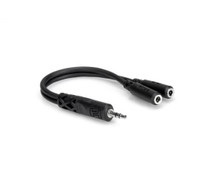 Hosa Technology Stereo Mini (3.5mm) Male to 2 Stereo Mini (3.5mm) Female Y-Cable - 15cm