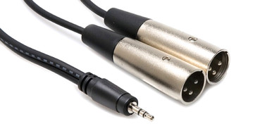 Hosa CYX-402M 3.5mm Male to XLR Male Y-Cable 2m