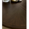 California Rustic Oak round pedestal dining table