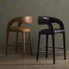 Four Hands Hawkins Modern Leather Upholstered Bar Stools