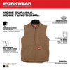 Milwaukee 801BR-2X Heavy Duty Sherpa-Lined Vest - Brown 2X