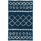 Bohemian Prussian Blue Shag Area Rugs