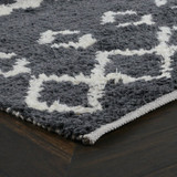 Bohemian Smoke Gray Shag Area Rugs