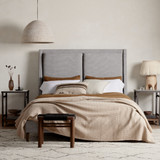 Potter Upholstered Wood Frame King Platform Bed