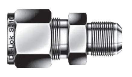 Stainless 1" Tube x 1" AN Flare Straight #DUA-16-16-S