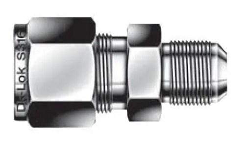 Stainless 5/16" Tube x 5/16" AN Flare Straight #DUA-5-5-S Stainless 5/16" Tube x 5/16" AN Flare Straight #DUA-5-5-S