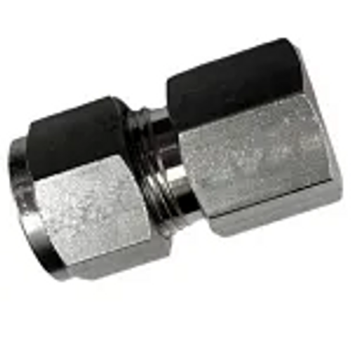 Female Connector, 1/4" Tube x 3/8" FNPT, 316 Stainless Steel Double Ferrule Tube Fitting