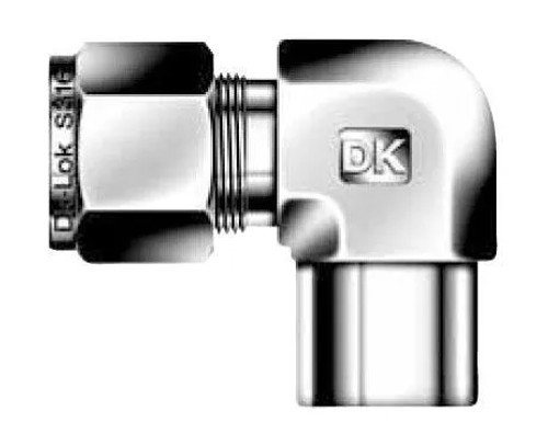 Stainless 1/4" Tube x 1/2" FNPT Elbow #DLF-4-8N-S Stainless 1/4" Tube x 1/2" FNPT Elbow #DLF-4-8N-S