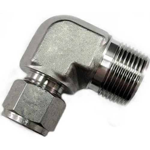Male Elbow, 3/8" X 1/2" 316 Stainless Steel Double Ferrule Tube Fitting