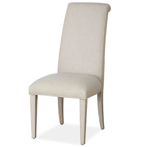 California Rustic White Oak Parsons Dining Side Chair