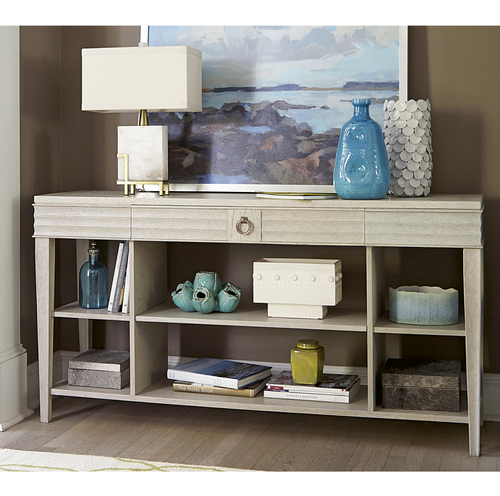 California Rustic White Oak 1 Drawer Console Table
