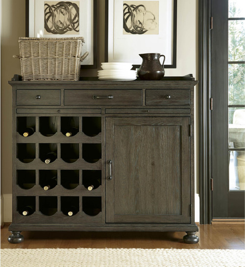 French Brown Oak Small Wine Buffet Cabinet,wine bar furniture