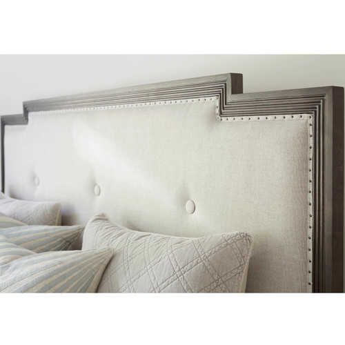 Playlist Upholstered Headboard King Size Panel Bed