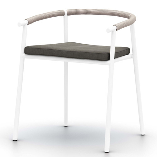 Chord White Aluminum Outdoor Dining Chair