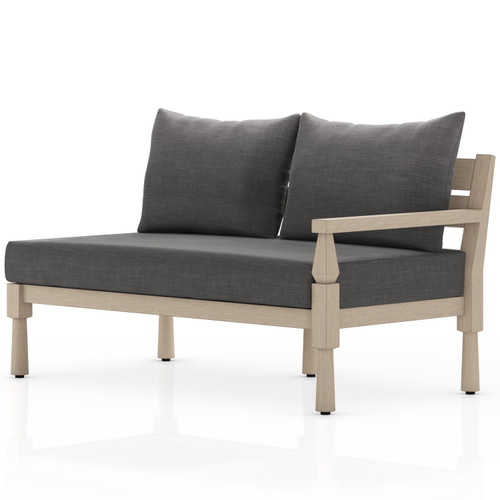 Waller Brown Teak Outdoor RAF Sofa 56"