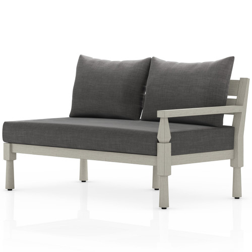 Waller Grey Teak Outdoor RAF Sofa 56"