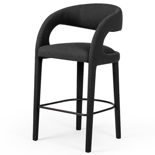 Four Hands  Hawkins Mid-Century Modern Upholstered Bar Stool