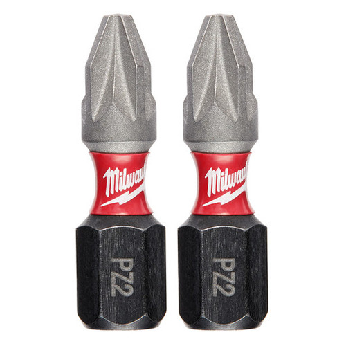 Milwaukee 48-32-4432 SHOCKWAVE 2-Piece Impact Phillips #2 Insert Bits (3 Pack)