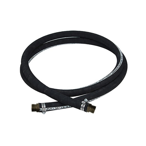 3/4" ID x 50 Ft. Black Heavy-Duty Abrasive Blasting Hose with 10L366HE
