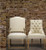 Camelback Upholstered Dining Arm Chair