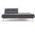 Innovation Modern Dublexo Upholstered Reclined Grey Sofa Bed with Chrome Legs