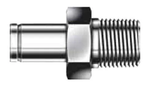 Stainless 1/2" Tube Adapter x 3/4" MNPT Straight #DAM-8-12N-S