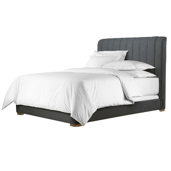 York Wool Upholstered Platform Bed Frame