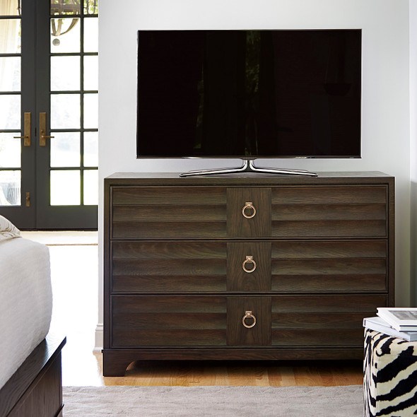 California Rustic Oak 3 Drawer TV Media Chest