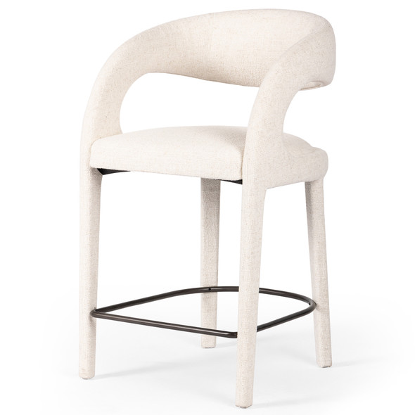 Hawkins Mid-Century Modern Upholstered Counter Stool