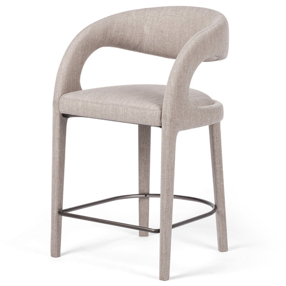 Hawkins Mid-Century Modern Upholstered Counter Stool