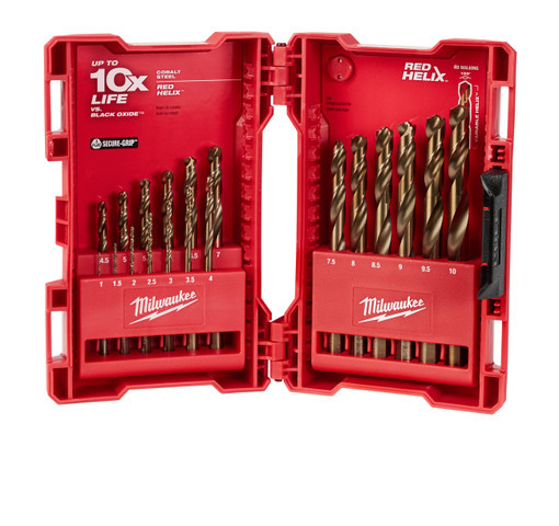 Milwaukee 48-89-2530 19-Piece Metric COBALT RED HELIX Kit