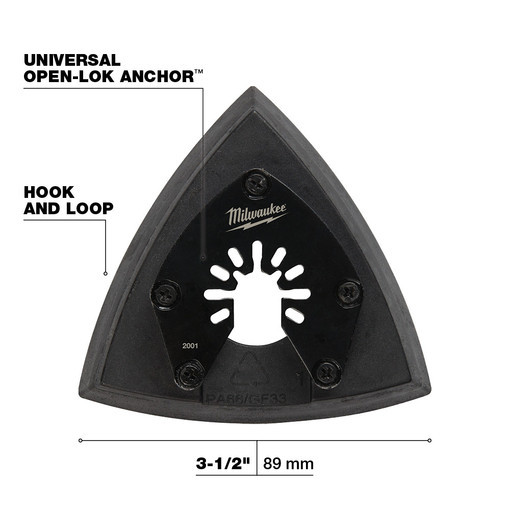 Milwaukee 49-25-2001 MILWAUKEE® OPEN-LOK 3-1/2" TRIANGLE SANDING PAD 1PK