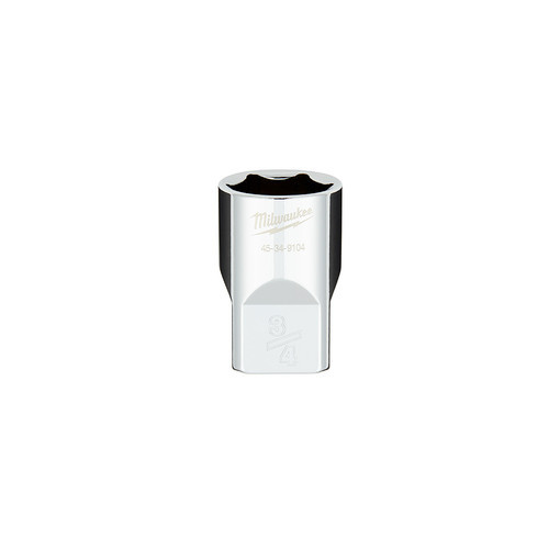Milwaukee 45-34-9104 1/2" Drive 3/4" SAE 6-Point Socket with FOUR FLAT Sides