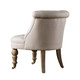 Amelie Tufted Linen Puff Slipper Chair