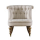 Amelie Tufted Linen Puff Slipper Chair
