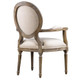 Louis Vintage Round Dining Arm Chair- Linen