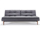 Innovation Modern Dublexo Upholstered Convertible Grey Sofa Bed with Wood Legs