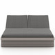 Leroy Weathered Grey Outdoor Double Chaise