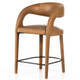 Four Hands Hawkins Modern Leather Upholstered Counter Stools