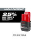 Milwaukee 48-11-2425 M12 REDLITHIUM HIGH OUTPUT CP2.5 Battery Pack
