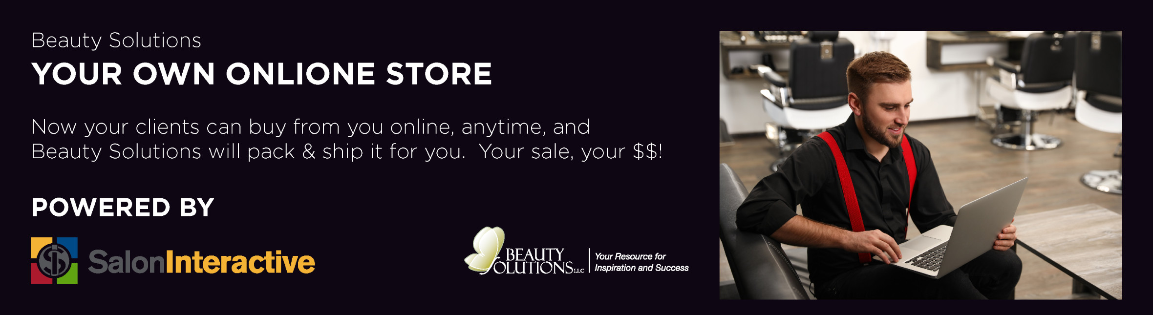 Build your own store with salon interactive advertisement. Click to go to salon interactive